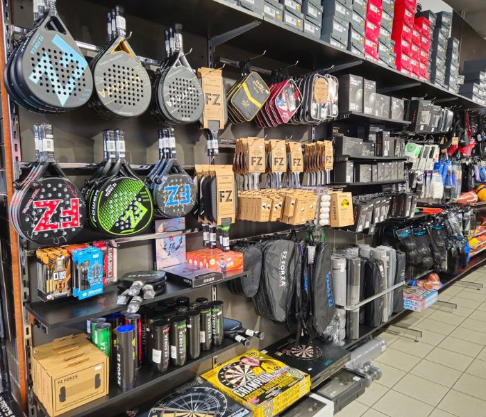 Sports equipment in the store Sport365.lv