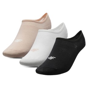 4F F155 Women's Casual No-Show Socks (3-pack), Multicolour 1