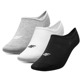 4F F155 Women's Casual No-Show Socks (3-pack), Multicolour