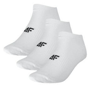 4F USOCM277 Men's Casual Ankle Socks 3-Pack, White