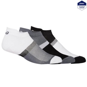 Asics Color Block Ankle Socks, 3 PPK, Performance Black