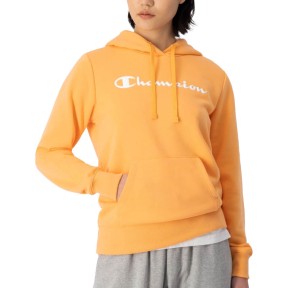 Champion Script Logo Cotton Fleece Women's Hoodie, Orange