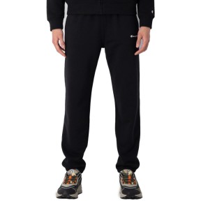 Champion Script Logo Men's Cotton Fleece Joggers, Black