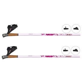 KV+ Exclusive Clip Nordic Walking Poles, Pink