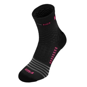 R2 Mission Bike Socks, Black/Neon Pink