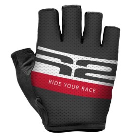 R2 Ride Bike Gloves, Black/White/Red