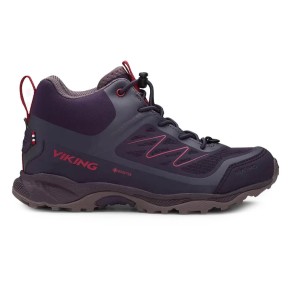 Viking Tind Mid GTX Jr Kids Hiking Shoes, Mgrey/Rred