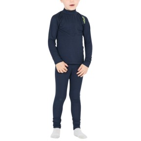 ZigZag Panda Ski Underwear Kids Set, Navy