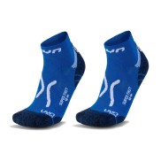 UYN Run Super Fast Men's Socks 2 Pairs, French Blue/White