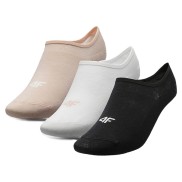 4F F155 Women's Casual No-Show Socks (3-pack), Multicolour 1