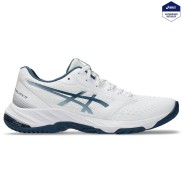 Asics Netburner Ballistic FF 3 Men's Indoor Shoes, White/Vintage Indigo