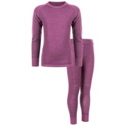 Endurance ZigZag Pattani Wool Baselayer Set Kids, Purple