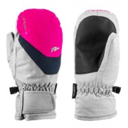 Relax Quente Kids Ski Gloves, Grey/Pink/Blue