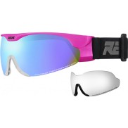 Relax Cross Ski Goggles, Shiny noen pink, black