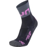 UYN Light Women's Cycling Socks, black/grey/rose