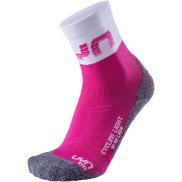 UYN Light Women's Cycling Socks, pink/white