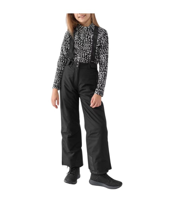 4F TFTRF662 Girls Ski Pants, Black