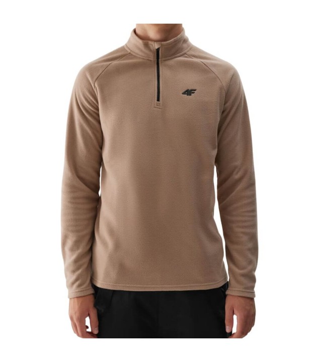 4F UFLEM044 Men's Fleece, Brown