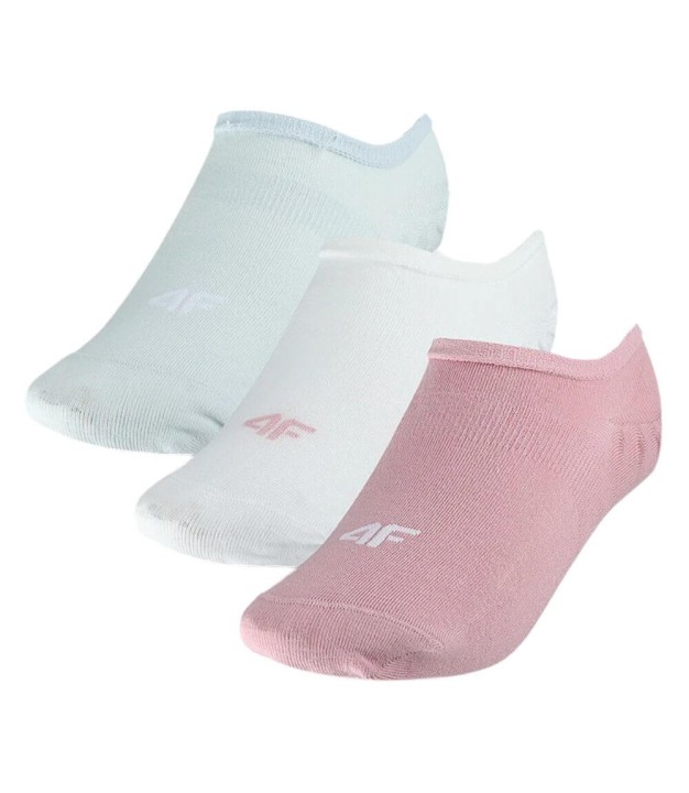 4F USOCF274 Women's No-Show Socks, 3-Pack, Multicolor