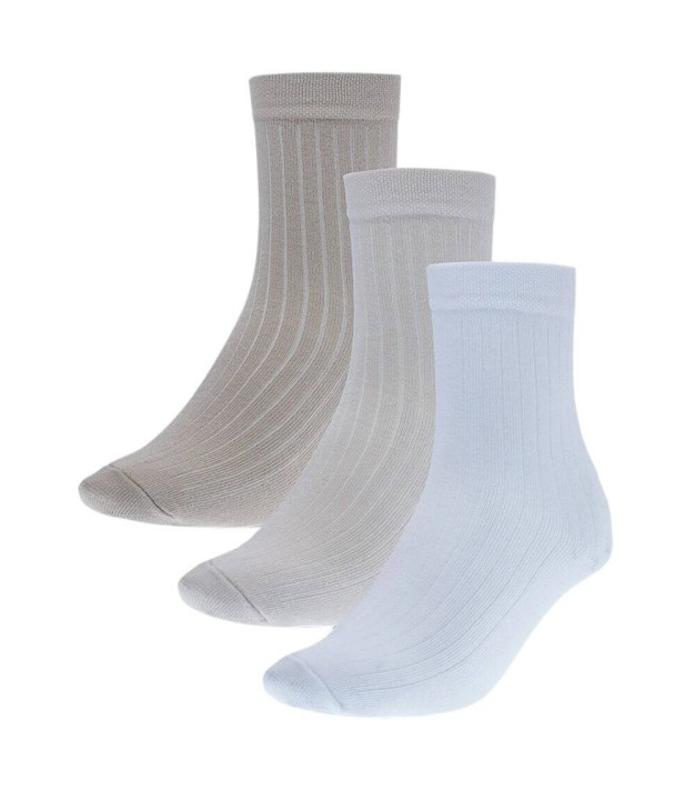 4F USOCU258 Kids Casual Crew Socks 3-Pack, Multicolor2