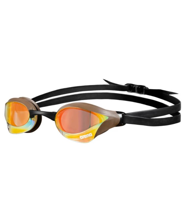 Arena Cobra Core Swipe Mirror, Yellow Copper/Choco