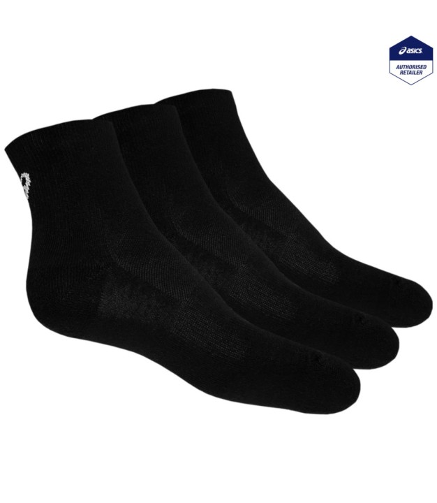 Asics 3ppk Quarter Socks, Black