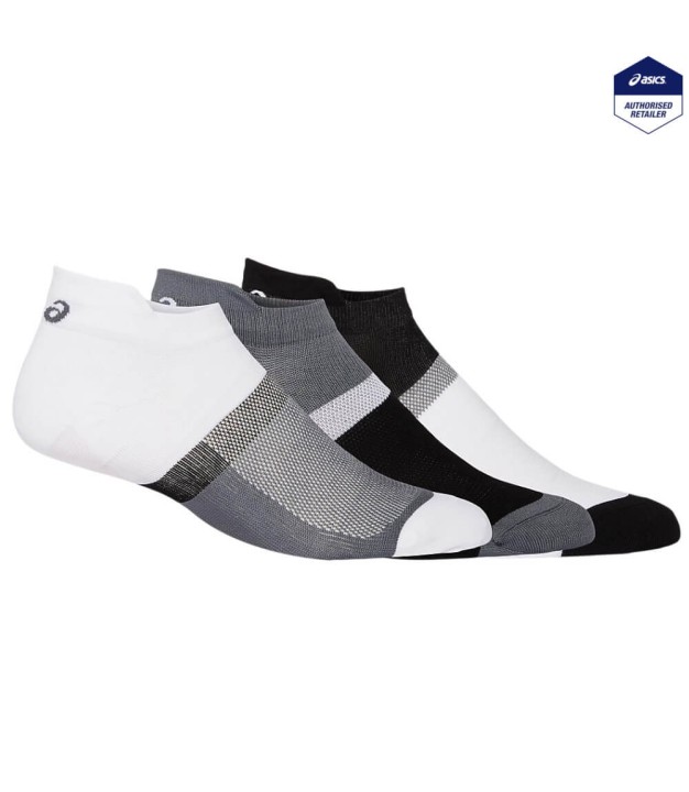 Asics Color Block Ankle Socks, 3 PPK, Performance Black