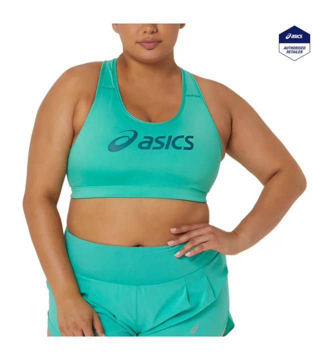Asics Core Asics Logo Bra, Aurora Green/Rich Teal