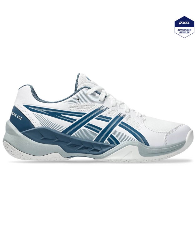 Asics Gel-Powerbreak GS Kids Shoes, White/Vintage Indigo