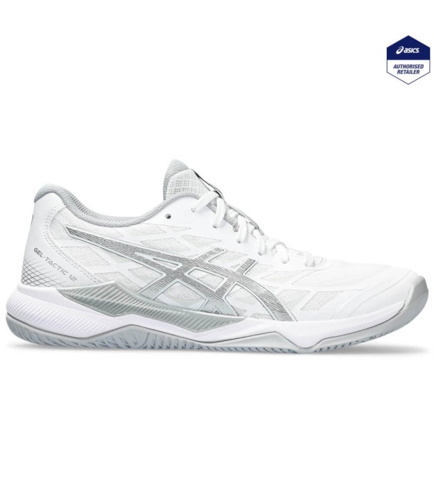 Asics Gel-Tactic 12 Women's Shoes, White/Pure Silver