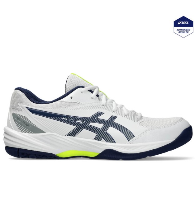 Asics Gel-Task 4 Men's Indoor Shoes, White/Blue Expanse
