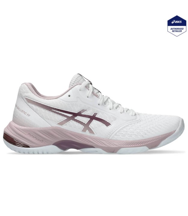 Asics Netburner Ballistic FF 3 Women's, White/Watershed Rose