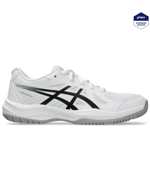Asics Upcourt 6 GS Kid's Shoes, White/Black