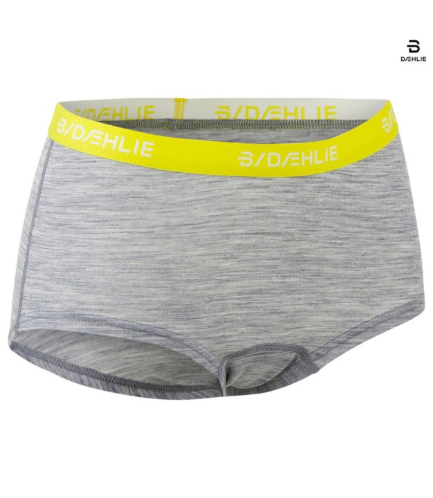 Bjorn Daehlie Women's Wool Hipster, Grey/Yellow