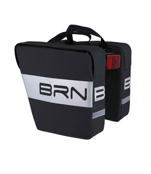 BRN Borse Stylish Reflective Rear Bike Bags, black