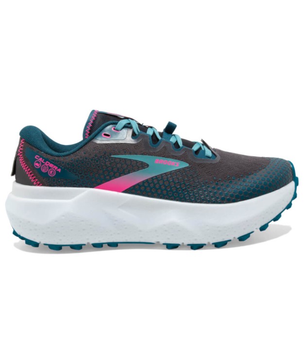 Brooks Caldera 6 Women's Trail Running Shoes, Pearl/Blue Coral/Pink
