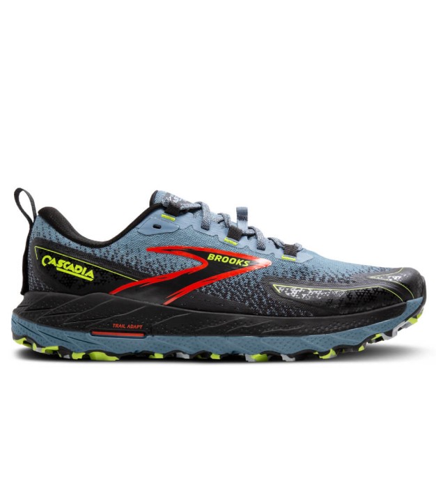 Brooks Cascadia 18 Men's Trail Shoes, Citadel/Ebony/Lime