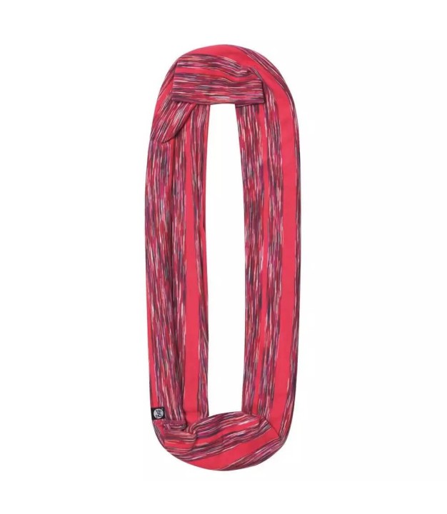 Buff Cotton Infinity Scarf, Wild Pink Stripes