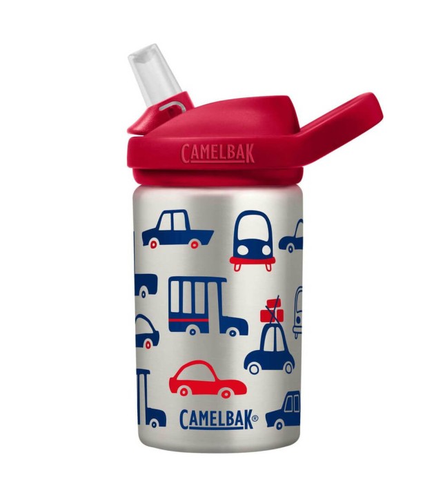 Camelbak eddy+ Kids 0.4L Bottle, Stainless Steel Single Wall, Cars Trucks