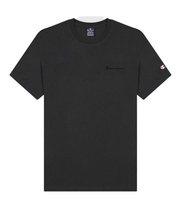 Champion Crewneck Chest Logo Men's T-Shirt, Black/Black