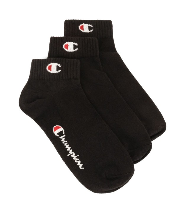Champion Quarter Socks 3pk, Black
