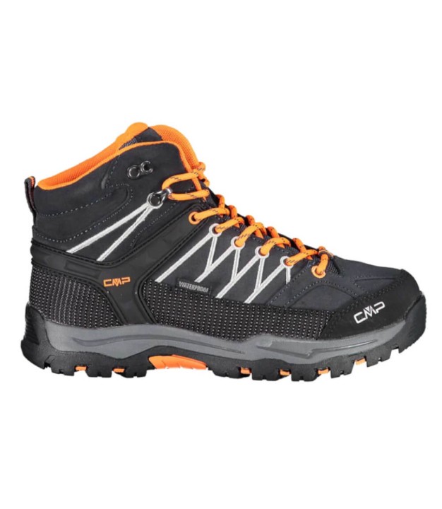 CMP Rigel Mid WP Kids Boots, Antracite/Flash Orange