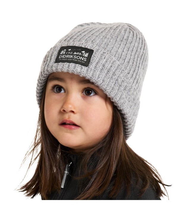 Didriksons Bus Kids Beanie, Grey Melange