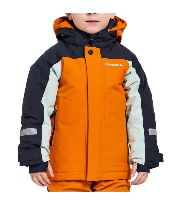 Didriksons Neptun Kids Jacket, Orange Jam