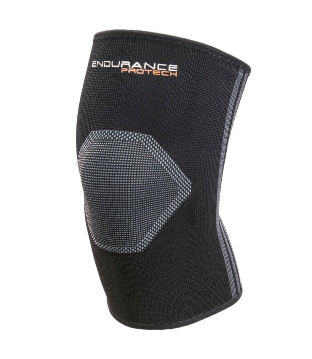 The PROTECH knee support from ENDURANCE is a functional support and provides great comfort during sport. The support and compression reduces the risk of injury and provides support. The 4-way functional stretch made of nylon, latex and yarn is breathable
