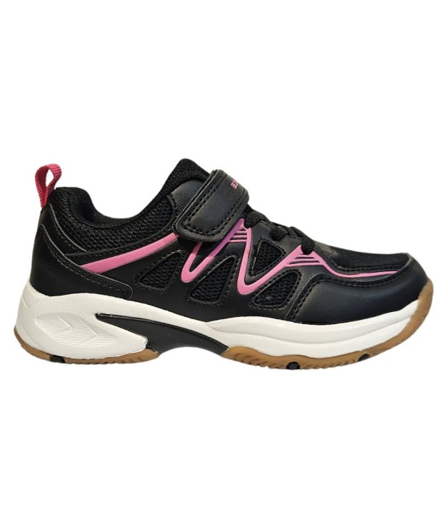 Endurance Tasi Kids Indoor Sport Shoes, Black/Pink