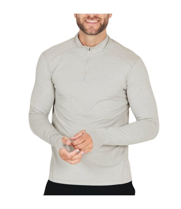 Endurance Tune Melange Men's Midlayer, Light Grey
