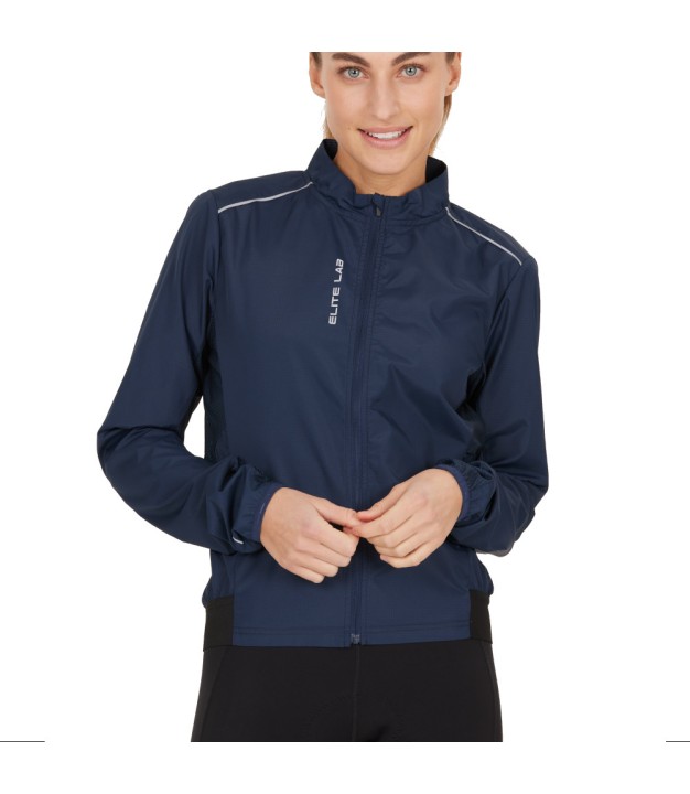 Endurance Elite X1 Bike Women's Lightweight Wind Jacket, Dark Sapphire