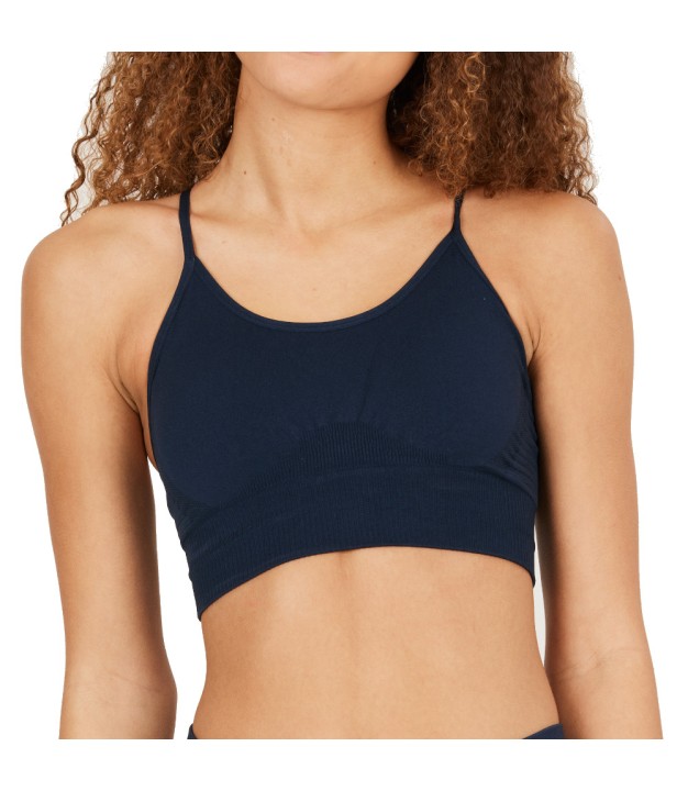 Endurance Foan Women's Seamless Bra, Dark Sapphire