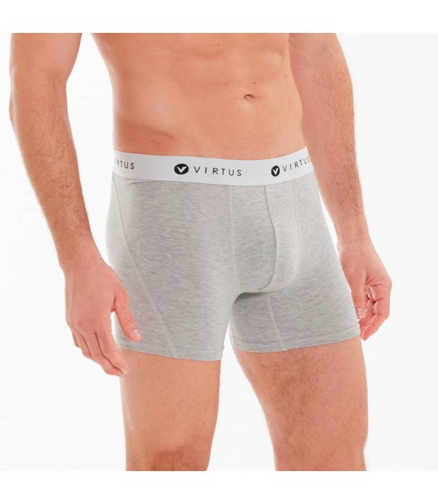 Endurance Tuch Men's Boxer, Light Grey Melange